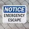 Signmission Emergency Escape, 14 in W x Rectangle, Plastic OS-2PACK-NS-P-1014-L-11787 - alternate 4